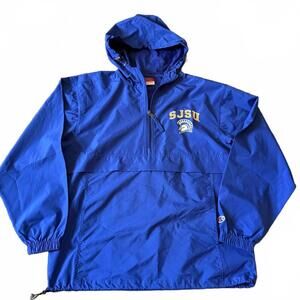 Champion SJSU Spartans Blue Windbreaker Hooded Jacket Small